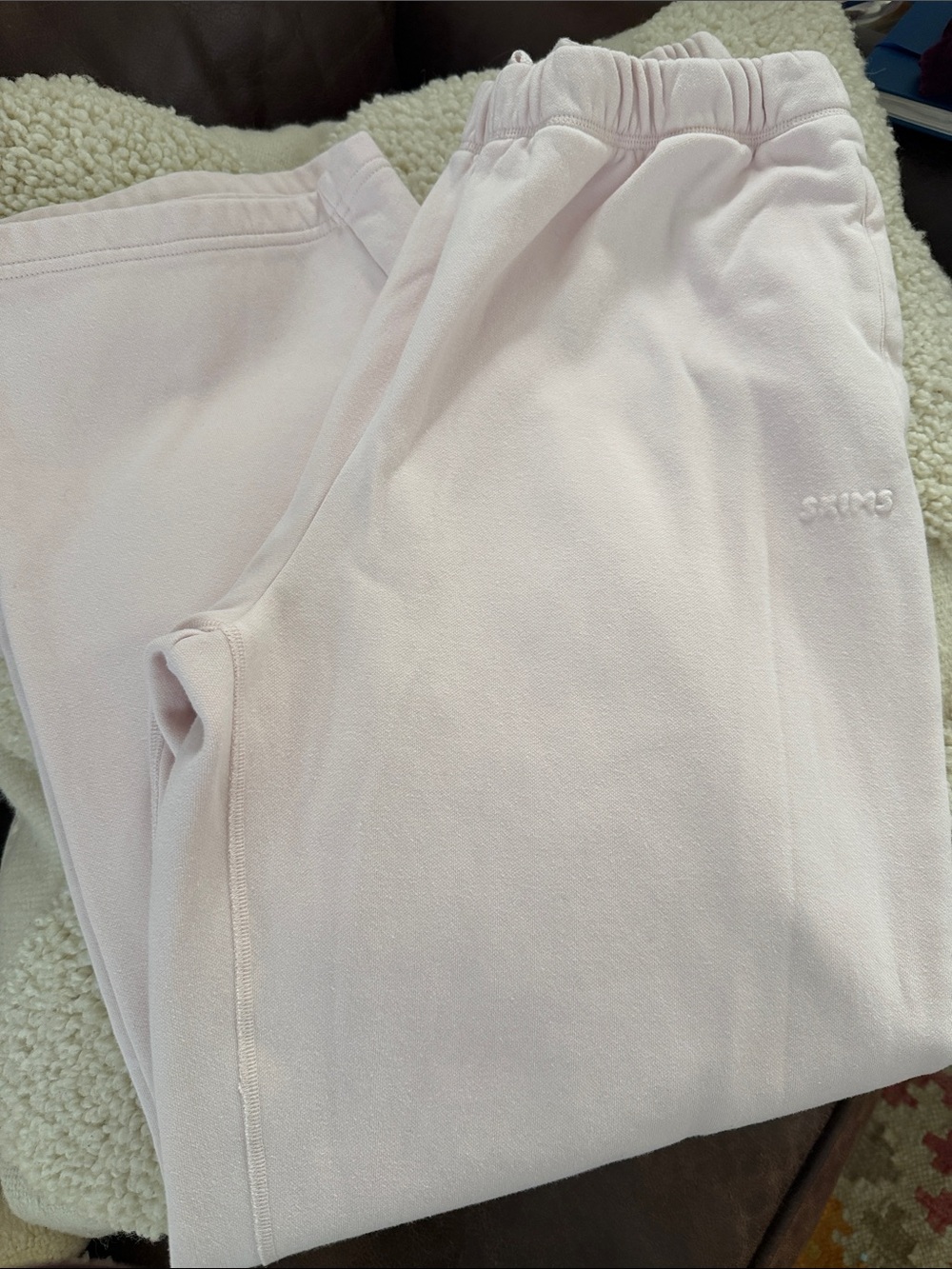 SKIMS Light Pink Jogger Sweatpants